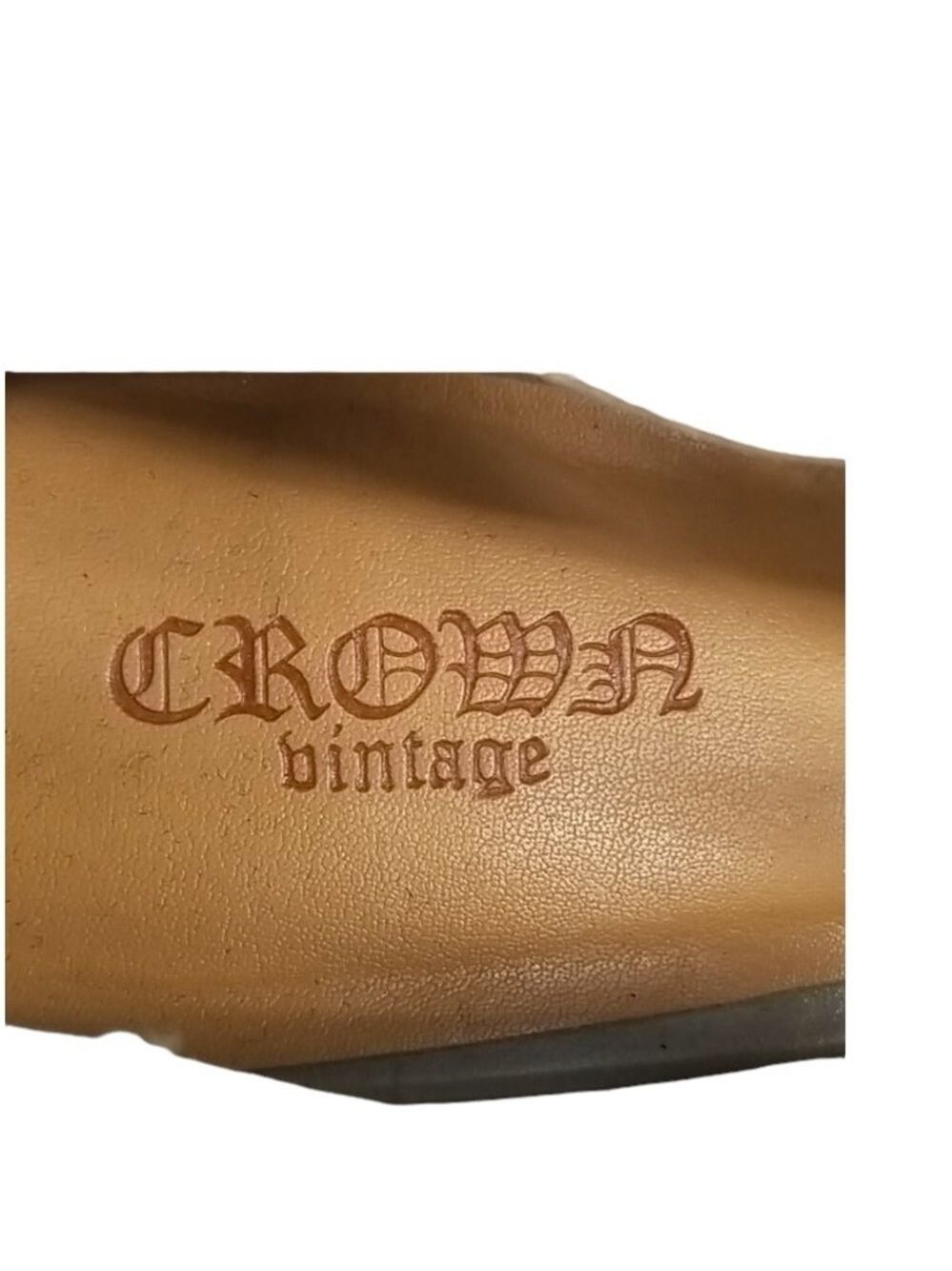 Crown Vintage Beige Suede Mary Jane Heels 6.5 - Picture 4 of 8